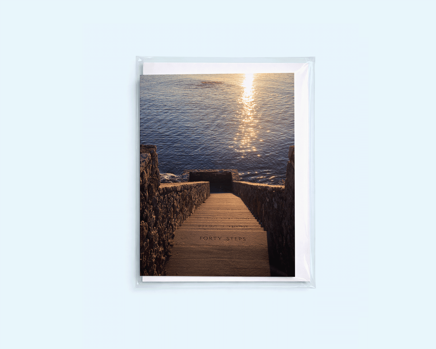 Blank Greeting Card - Newport 40 Steps - Singular Card and Envelope - Coastal Stationery