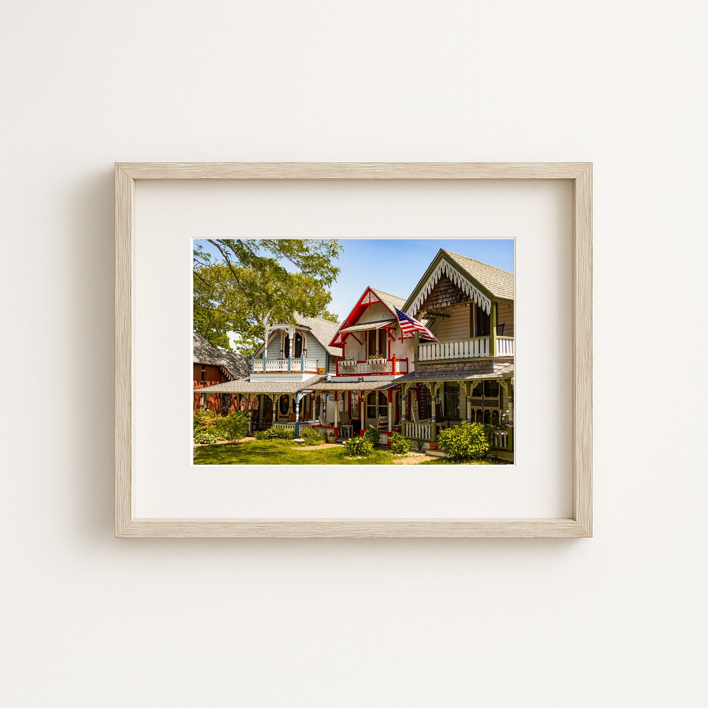 "Gingerbread Cottages" - Coastal Fine Art Photo Print, Martha's Vineyard, Massachusetts