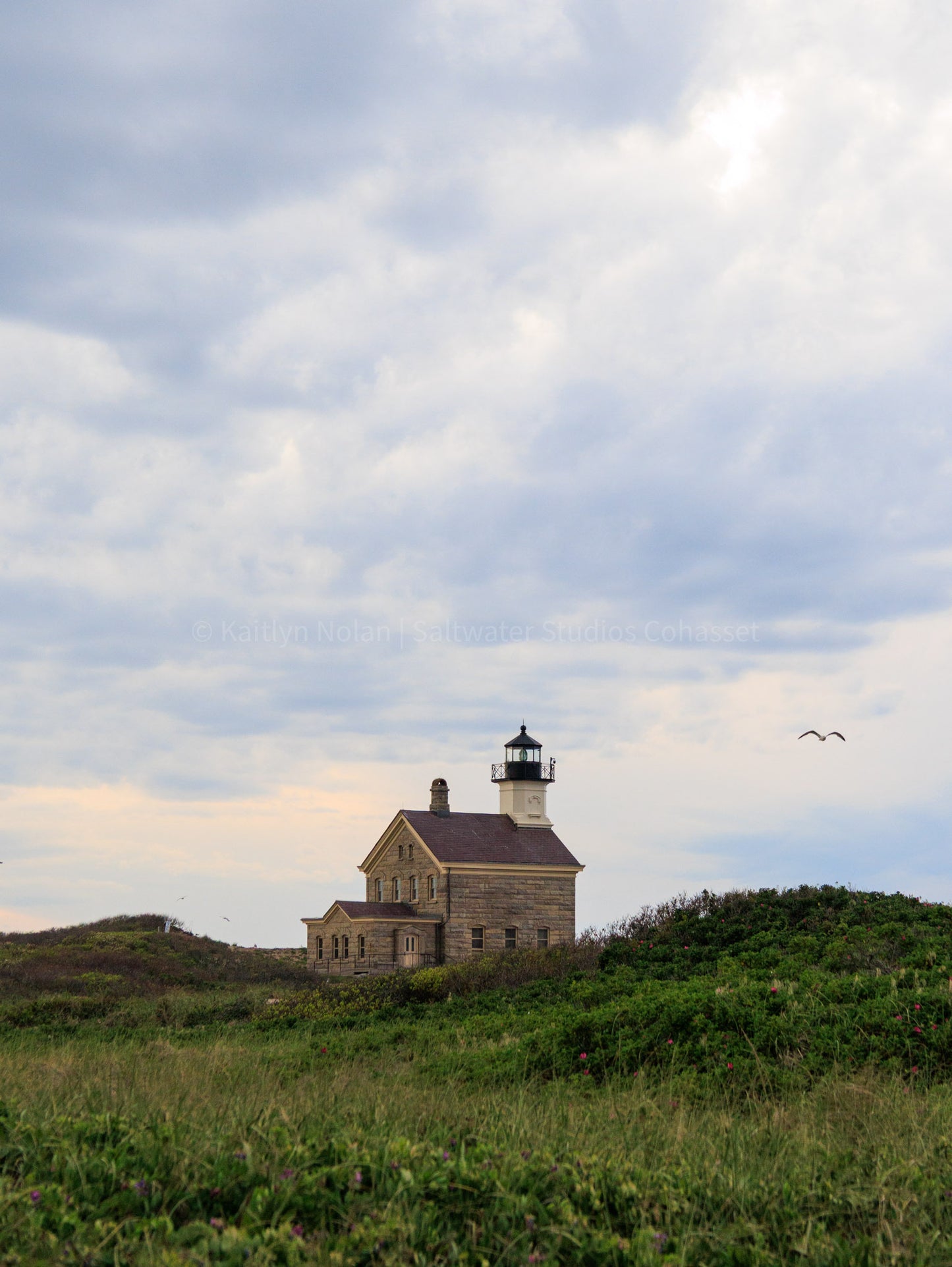 Blank Greeting Card - North Lighthouse Block Island - Singular Card and Envelope - Coastal Stationery