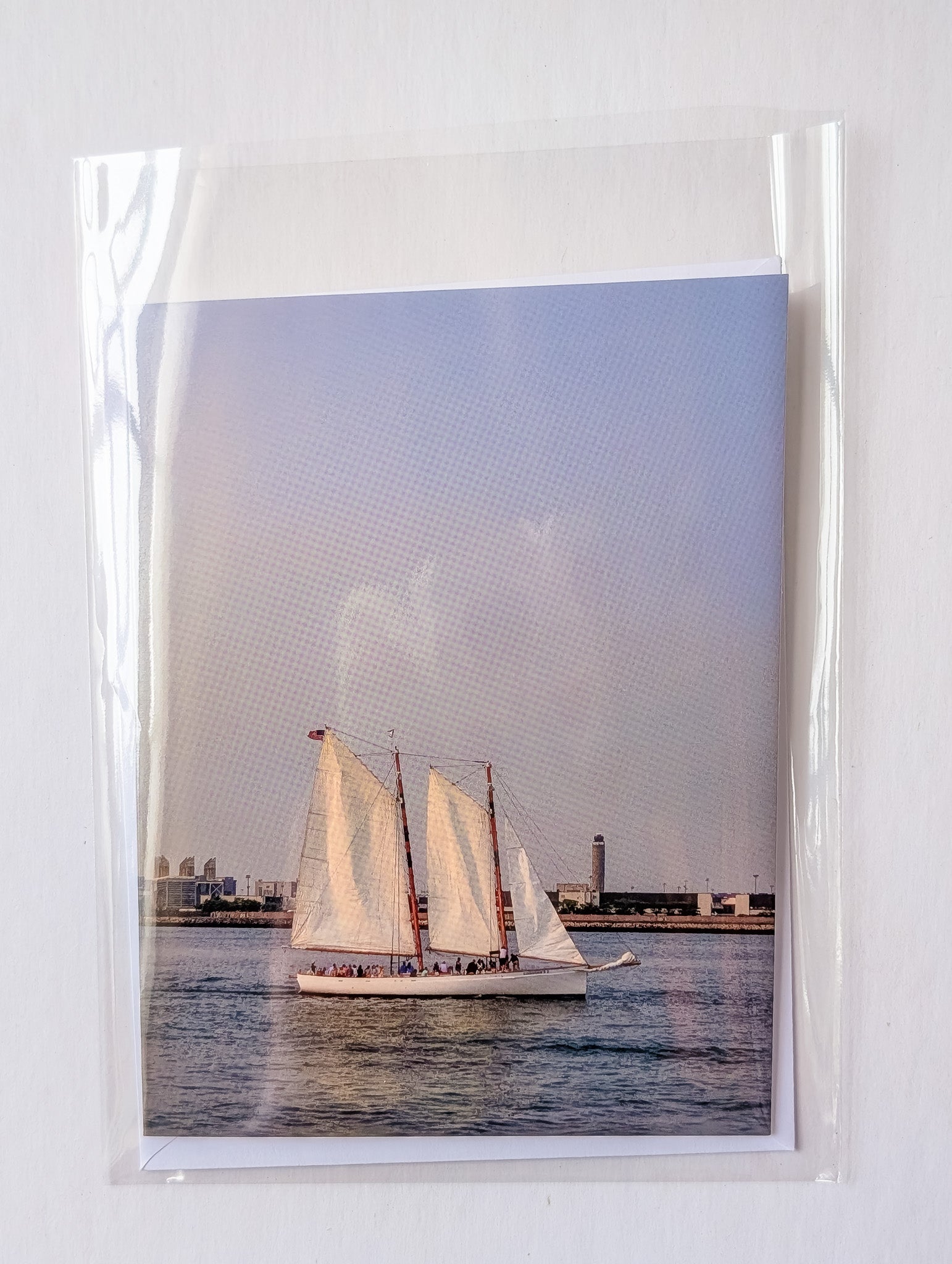 Coastal stationery thank you cards 4x6 size, sailboat photography greeting card