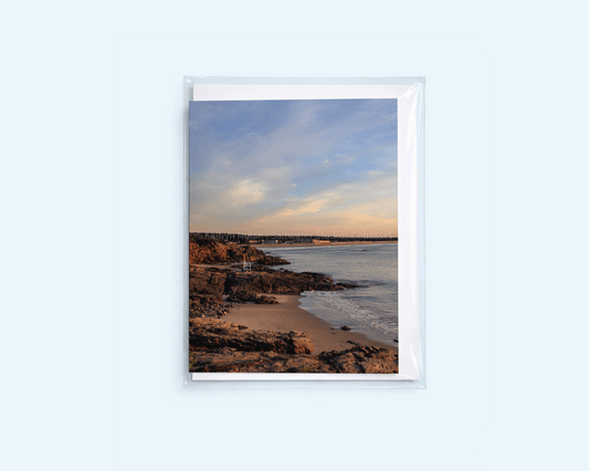 Blank Greeting Card - Ogunquit, Maine Sunrise - Singular Card and Envelope - Coastal Stationery